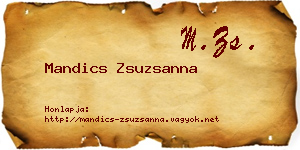 Mandics Zsuzsanna névjegykártya