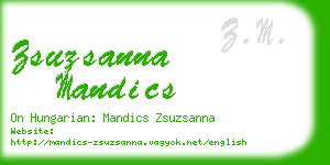 zsuzsanna mandics business card